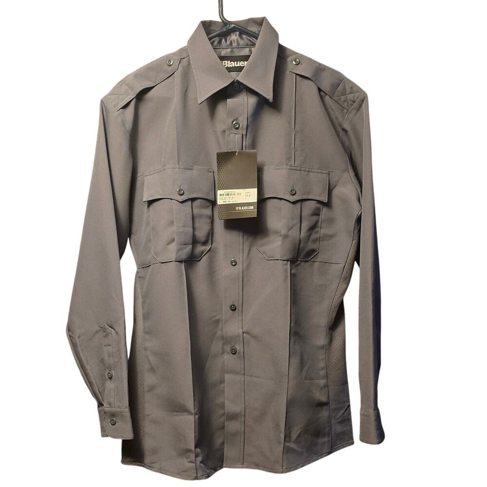Blauer grey super shirt button down shirt nwt size 15.5